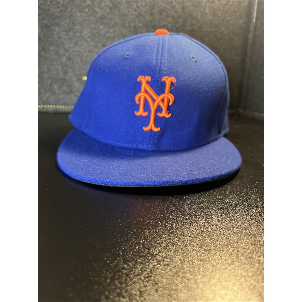 NY Mets Hat Blue New Era 59Fifty Fitted 7 5/8 Official On Field Cap